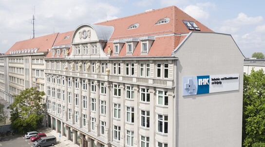 Luftaufnahme der IHK zu Leipzig, gemacht durch Picmention GmbH